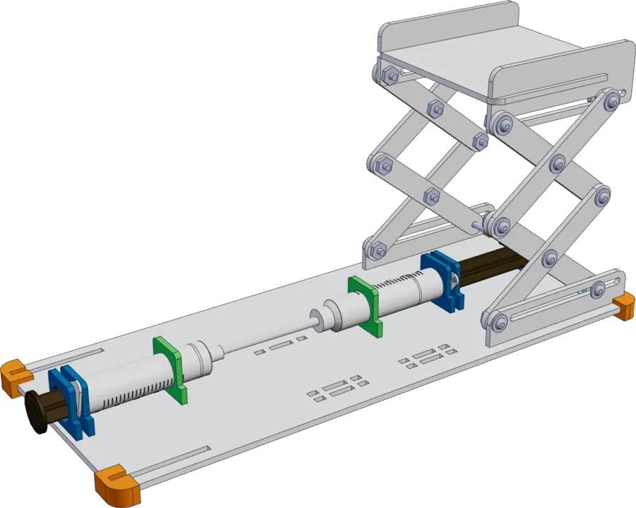 Mesa elevadora hidráulica armada